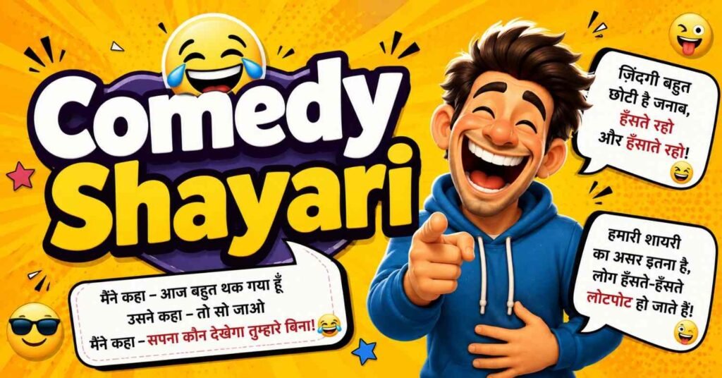 200 Comedy Shayari in Hindi | Best Funny Shayari Collection