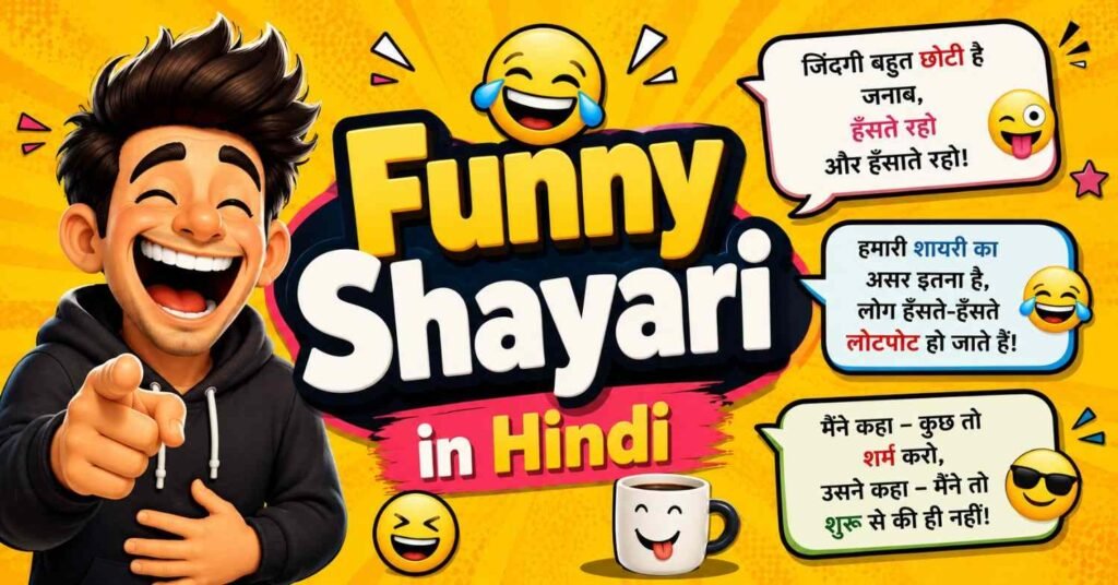 200 Comedy Shayari in Hindi | Best Funny Shayari Collection