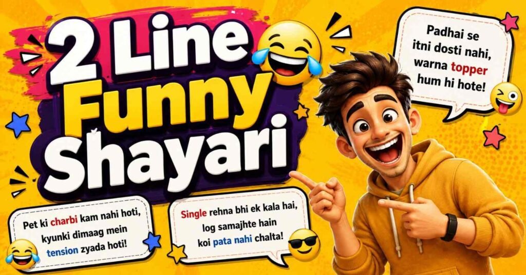 200 Comedy Shayari in Hindi | Best Funny Shayari Collection