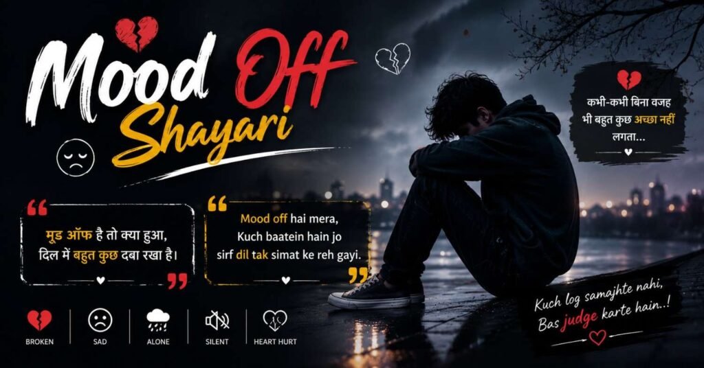 Mood Off Shayari | Best Sad Boy & Girl DP Shayari 2026