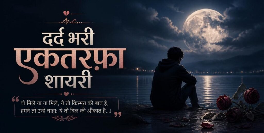 100+ One-Sided Love Shayari in English | Heart-Touching Unrequited Love Shayari