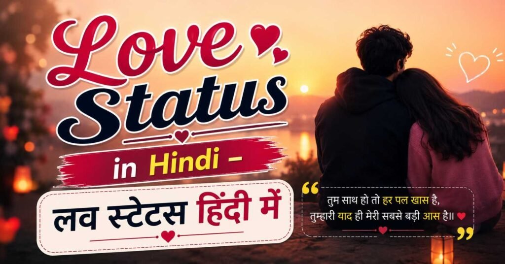 Love Status in Hindi – लव स्टेटस हिंदी में