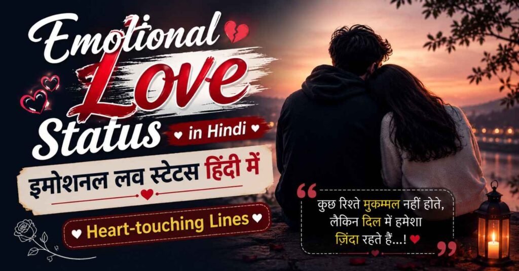 Love Status in Hindi – लव स्टेटस हिंदी में