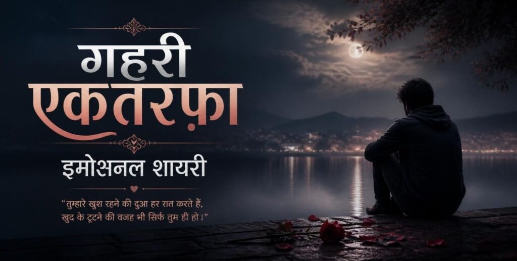 100+ One-Sided Love Shayari in English | Heart-Touching Unrequited Love Shayari