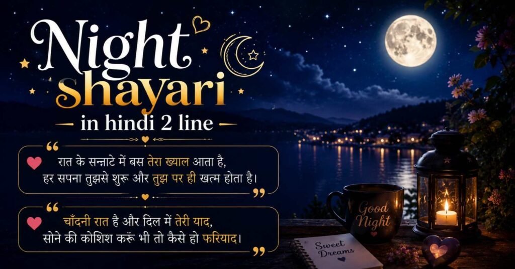 Good Night Shayari | Best शुभ रात्रि शायरी Collection 2026
