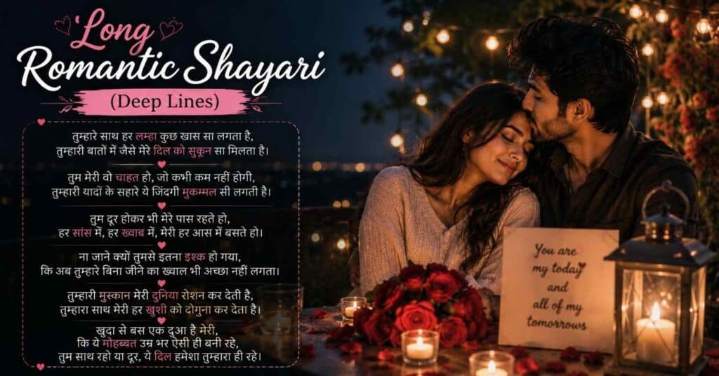 Romantic Shayari – रोमांटिक शायरी