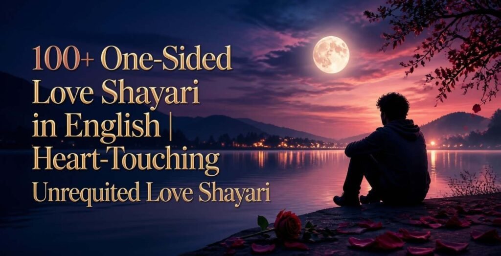 100+ One-Sided Love Shayari in English | Heart-Touching Unrequited Love Shayari