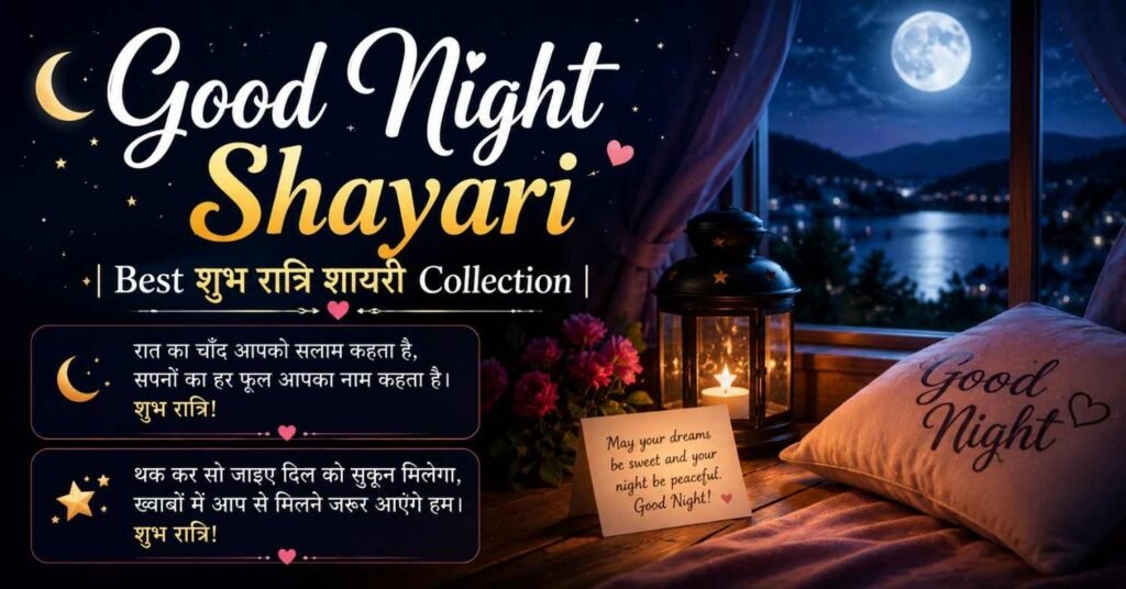 Good Night Shayari | Best शुभ रात्रि शायरी Collection 2026